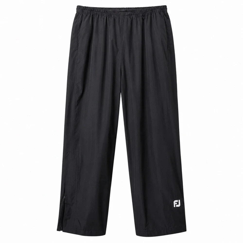 FootJoy Mens DryJoys Waterproof Golf Rain Pants Black XL Zip Ankle Stretch Waist